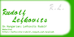 rudolf lefkovits business card